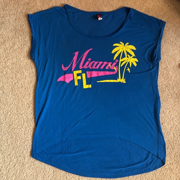 Blue Miami T-Shirt - Size Large - Picture 5 of 9